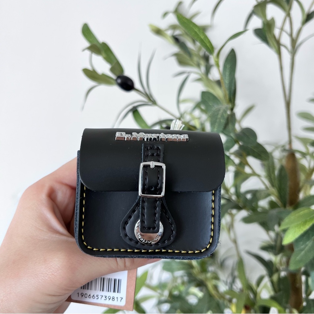 Dr. Martens Black Leather Mini Bag Keychain - Picture 2 of 6